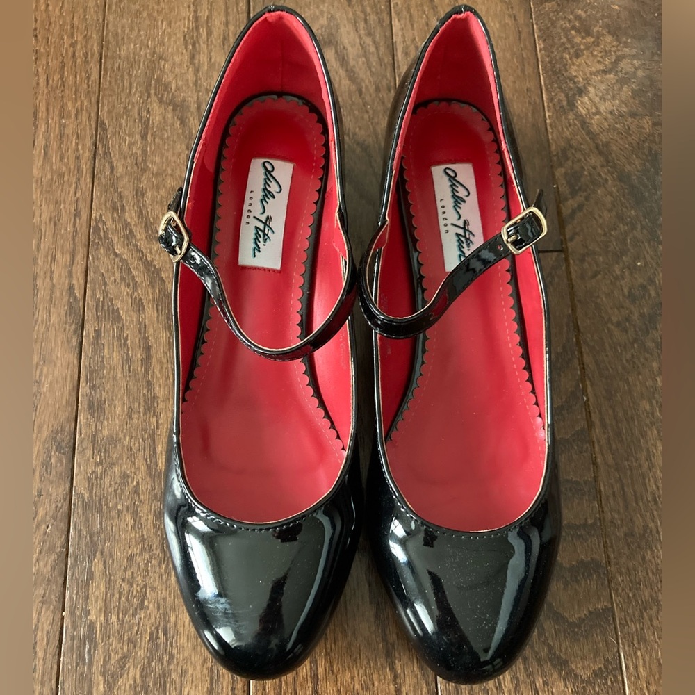 Lulu Hun Black Patent Leather Mary Jane Heels